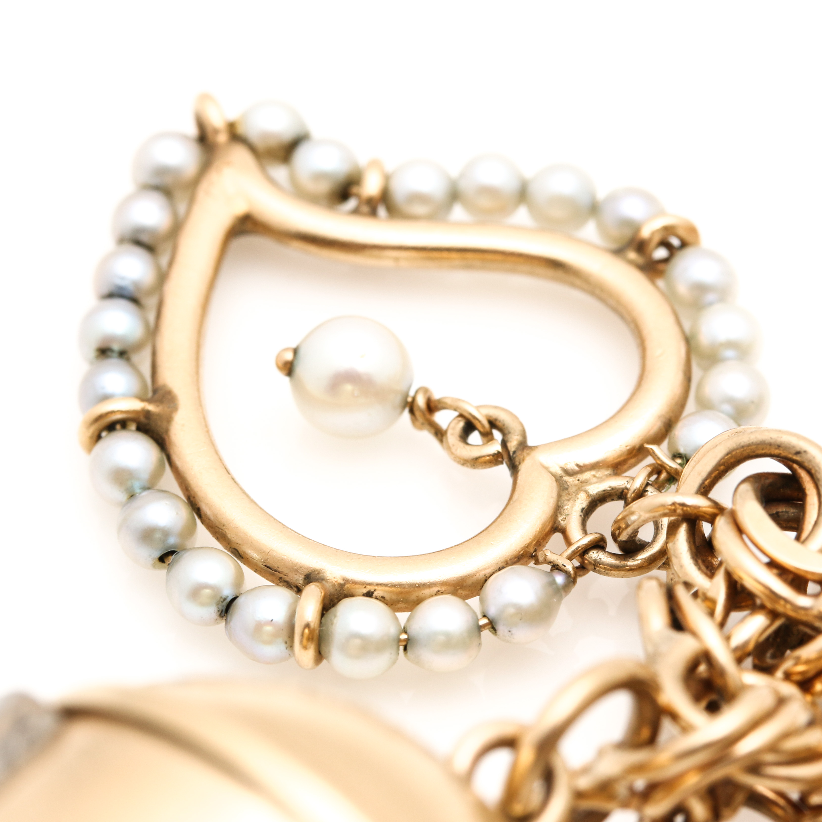 14K Yellow Gold Gemstone Charm Bracelet