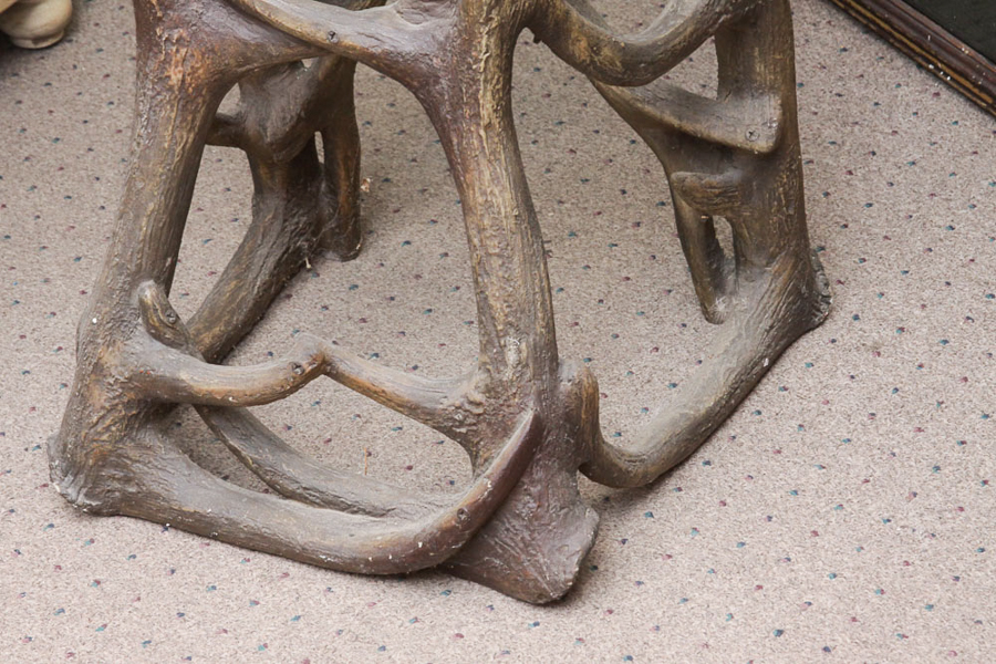 Pair of Antler Motif Bar Stools