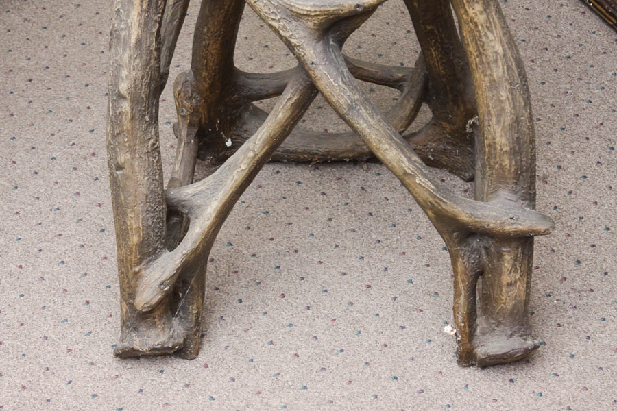 Pair of Antler Motif Bar Stools
