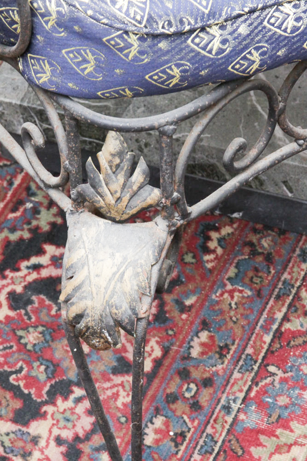 Vintage Wrought Iron Bench