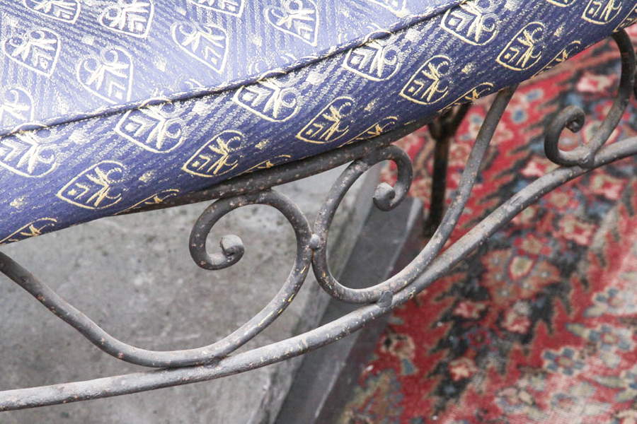 Vintage Wrought Iron Bench