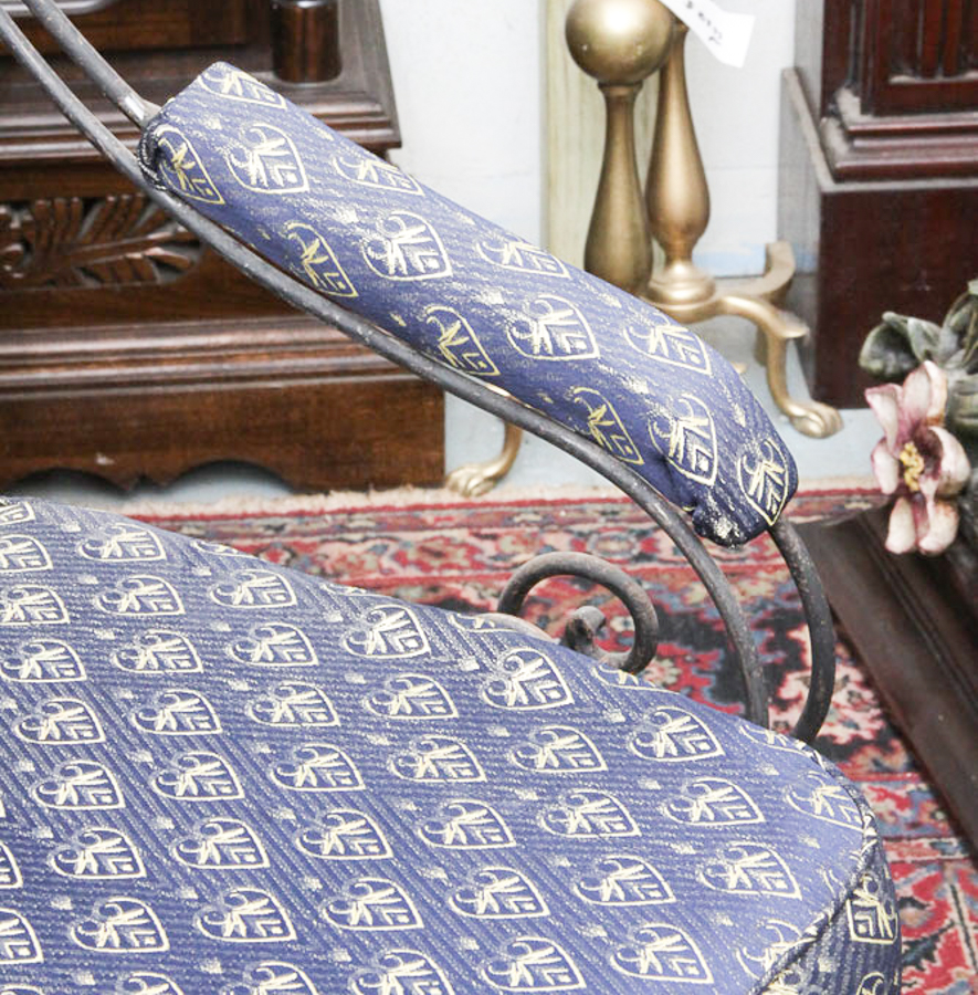 Vintage Wrought Iron Bench