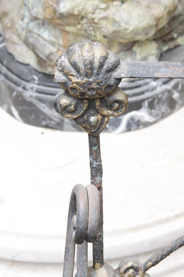 Vintage Wrought Iron Bench