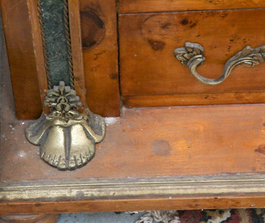 Vintage French Empire Style Maple Secretaire a' Abattant