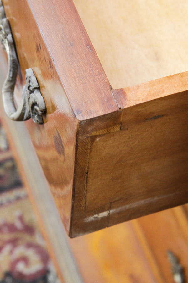 Vintage French Empire Style Maple Secretaire a' Abattant