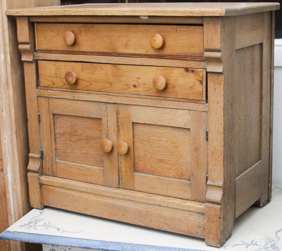 Vintage Empire Style Pine Cabinet