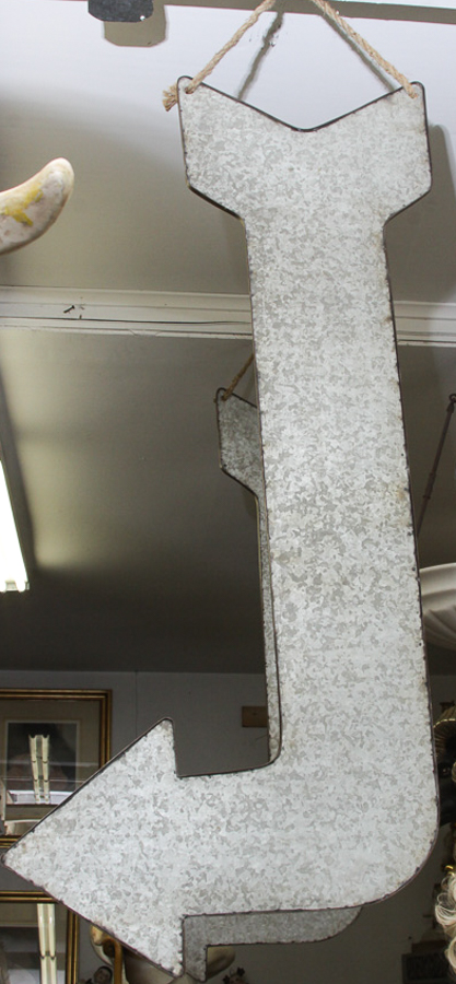 Large Galvanized Steel Arrow Sign