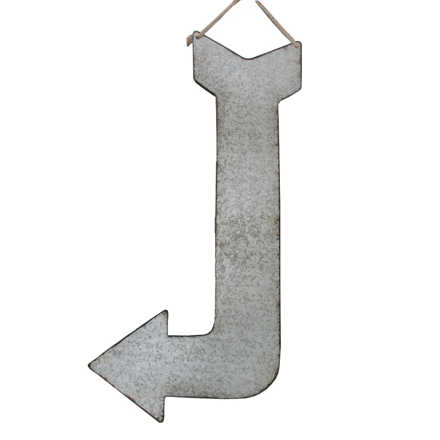 Large Galvanized Steel Arrow Sign