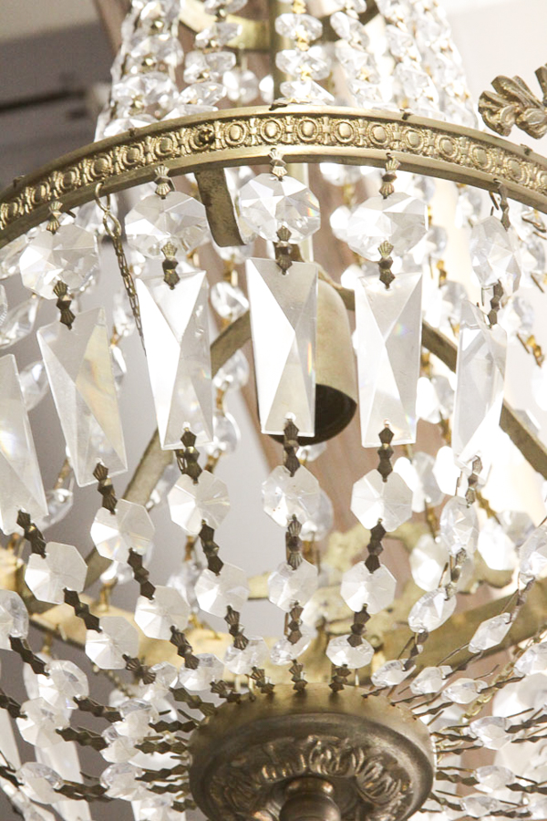 Vintage Empire Style Crystal Chandelier