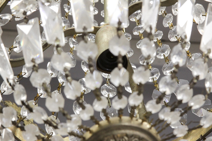 Vintage Empire Style Crystal Chandelier