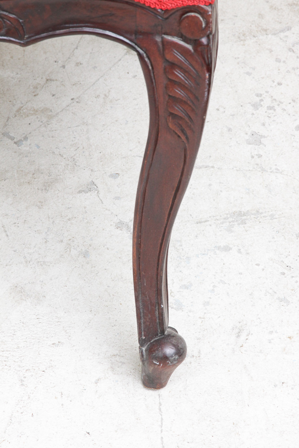 European Red Upholstered Chair