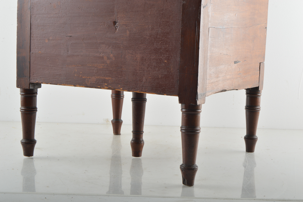 Vintage Mahogany Chamber Pot Cabinet With Pull-Out Step