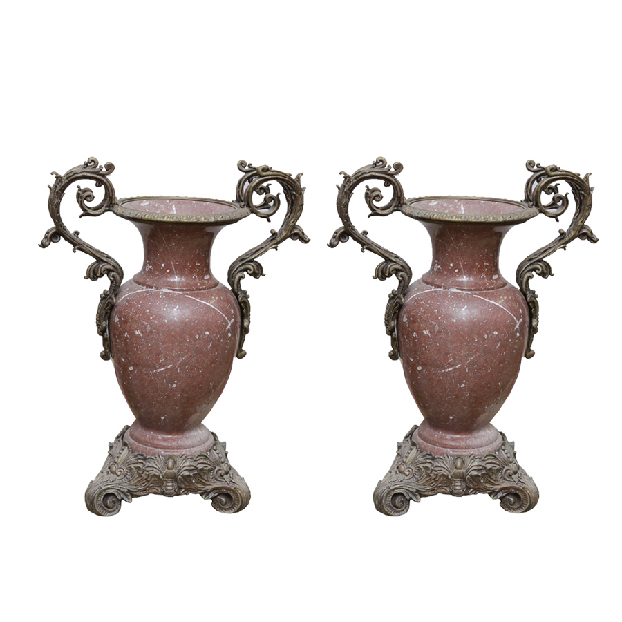 Pair of Vintage Marble Vases