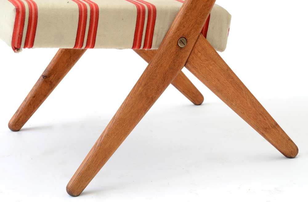 Danish Modern Scissor-Framed Arm Chair