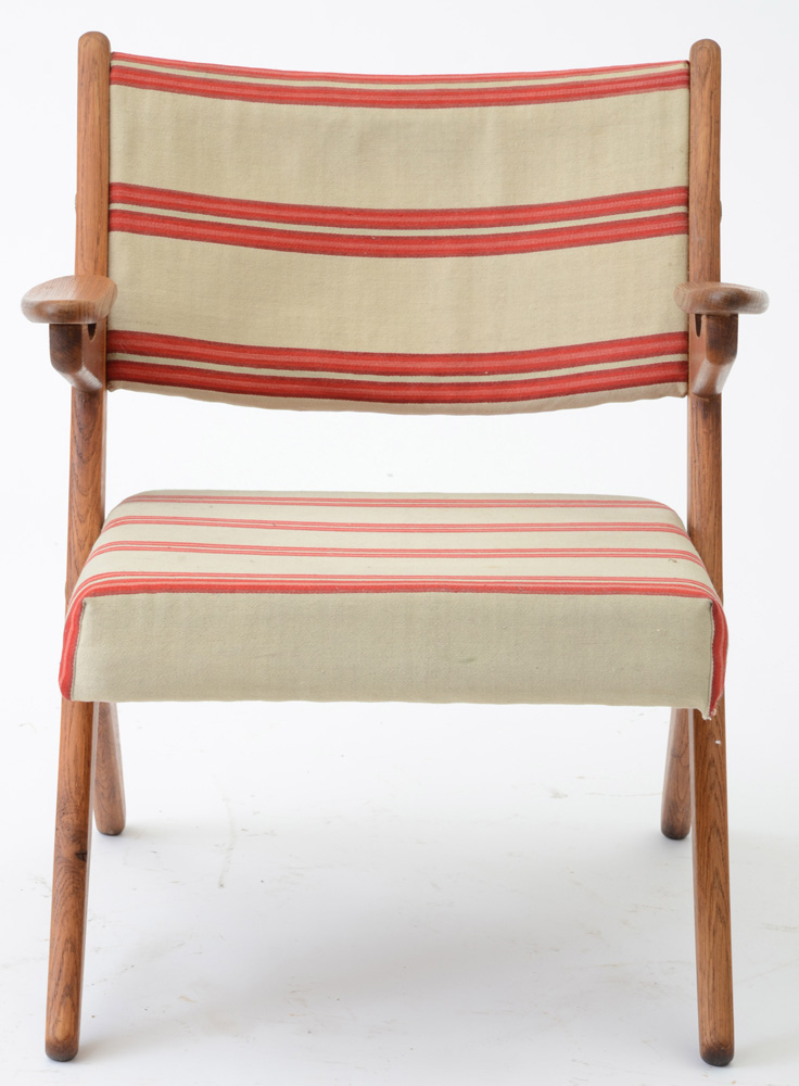 Danish Modern Scissor-Framed Arm Chair