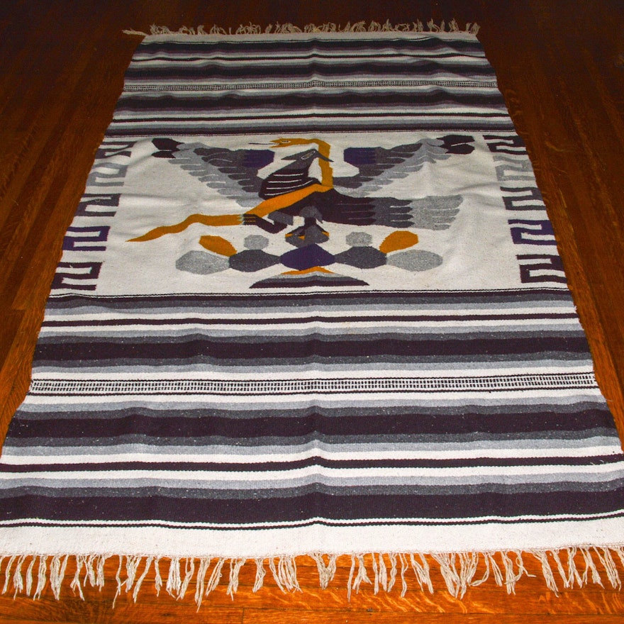Handwoven Mexican Wool Area Rug