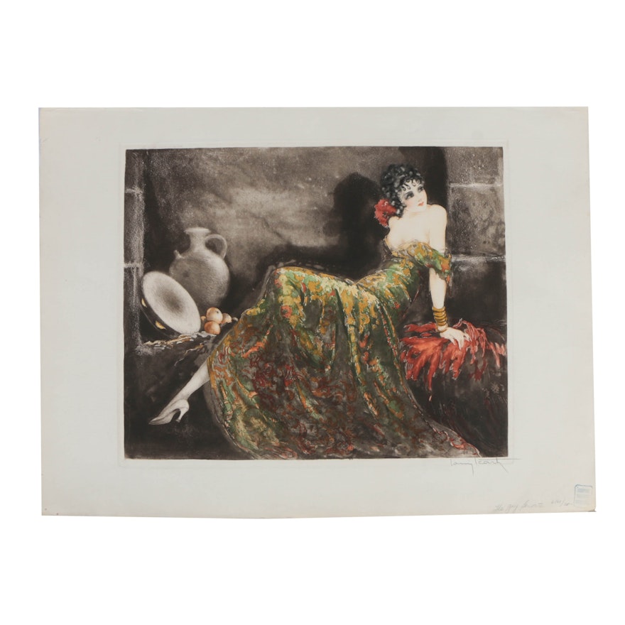 Louis Icart Limited Edition Etching with Aquatint on Paper "The Gay Senorita"