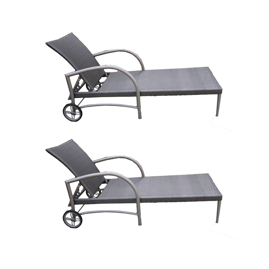 Two Chaise Lounge Patio Chairs