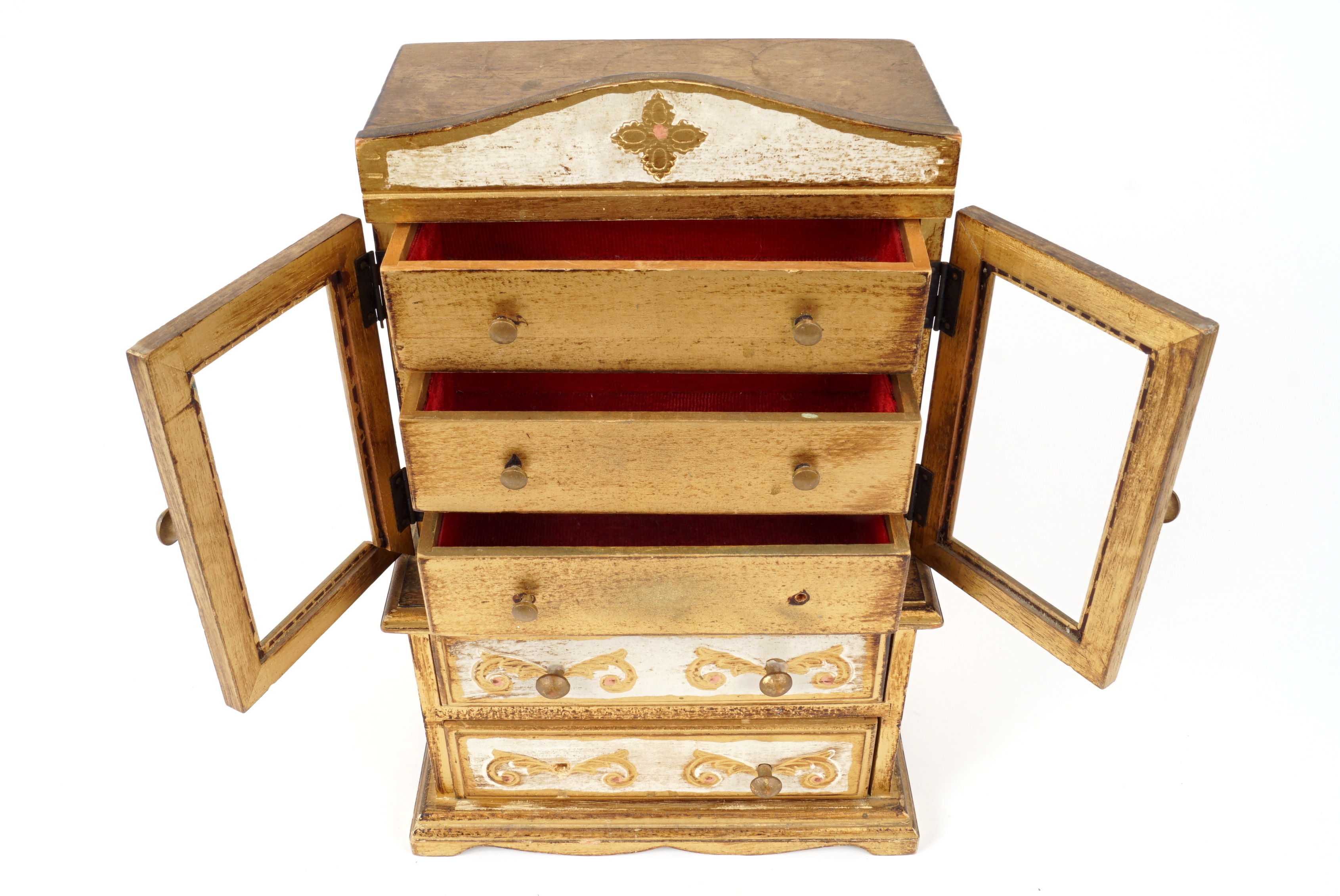 Florentine Armoire-Style Musical Jewelry Box