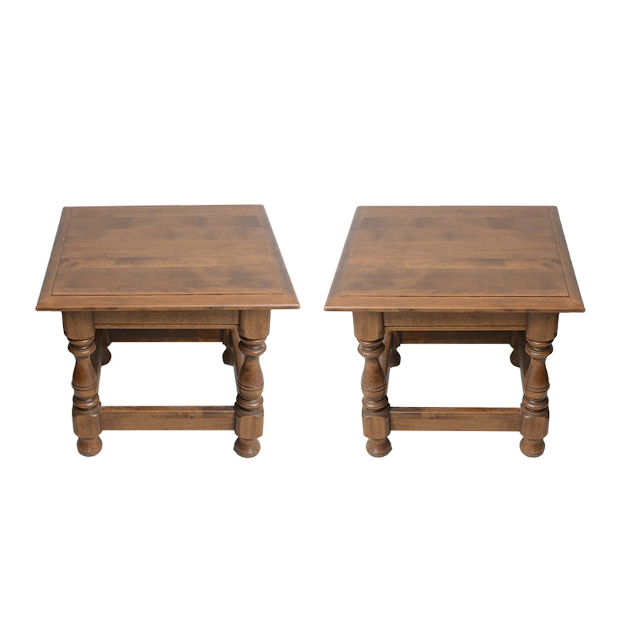 Pair of Small Wood Accent Tables