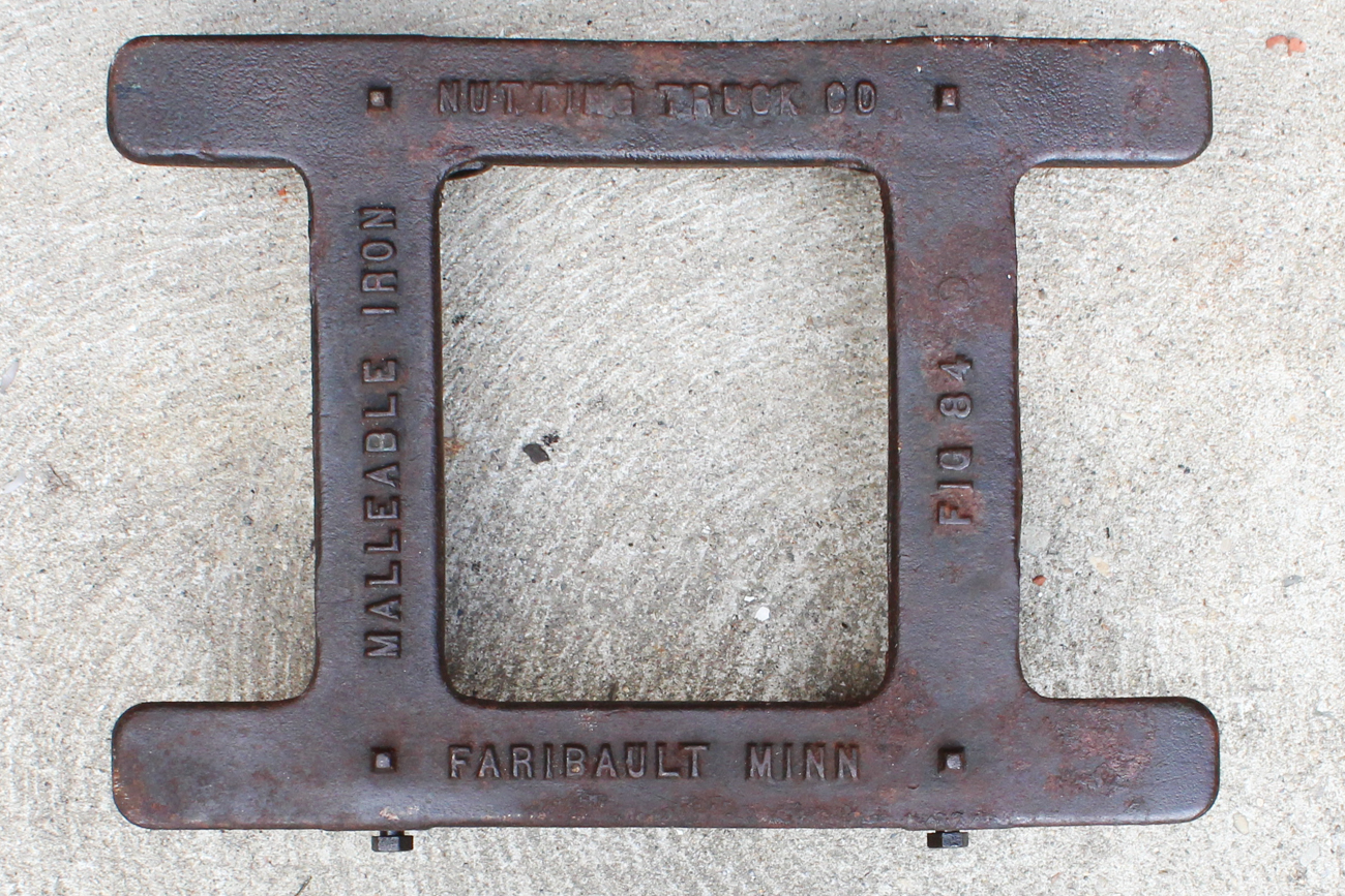 Mid 1800s Cast Iron Ice Block Cart