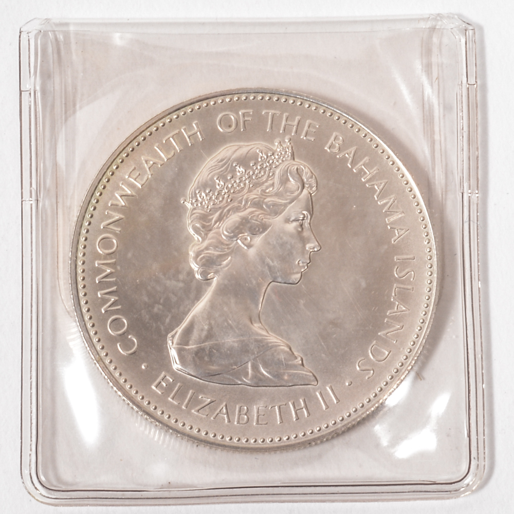 1971 Bahamas Two Dollar Silver Coin