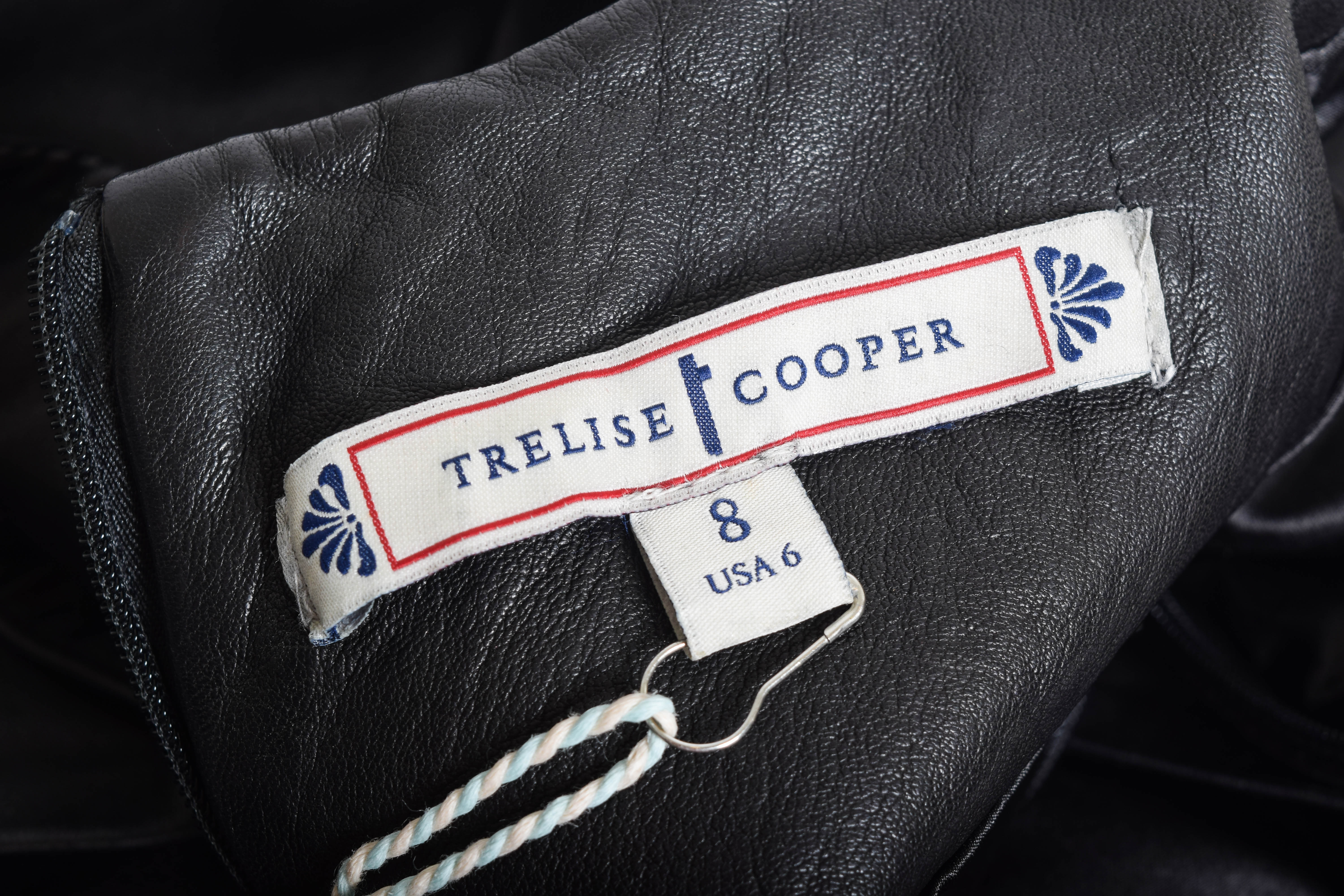 Trelise Cooper Black Leather Peplum Dress