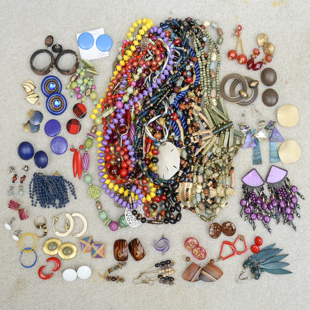 Assorted Costume Jewelry Including Bangle Bracelets