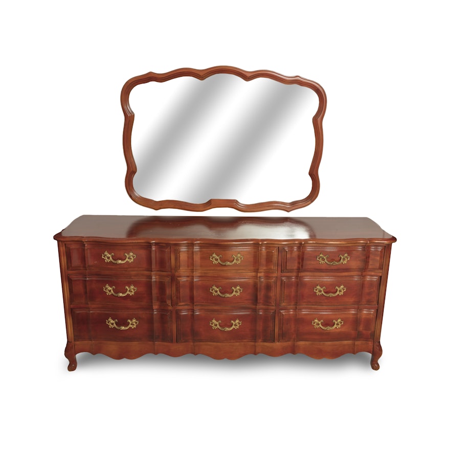 Vintage Provincial Style Dresser with Mirror