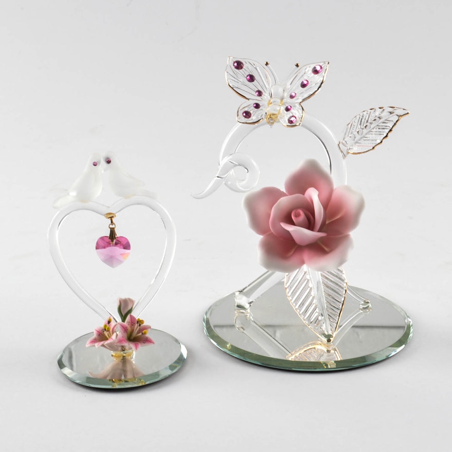 Two Glass Baron Figurines