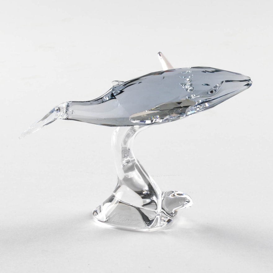 Swarovski Crystal "Young Whale" Signed by Stefanie Nederegger