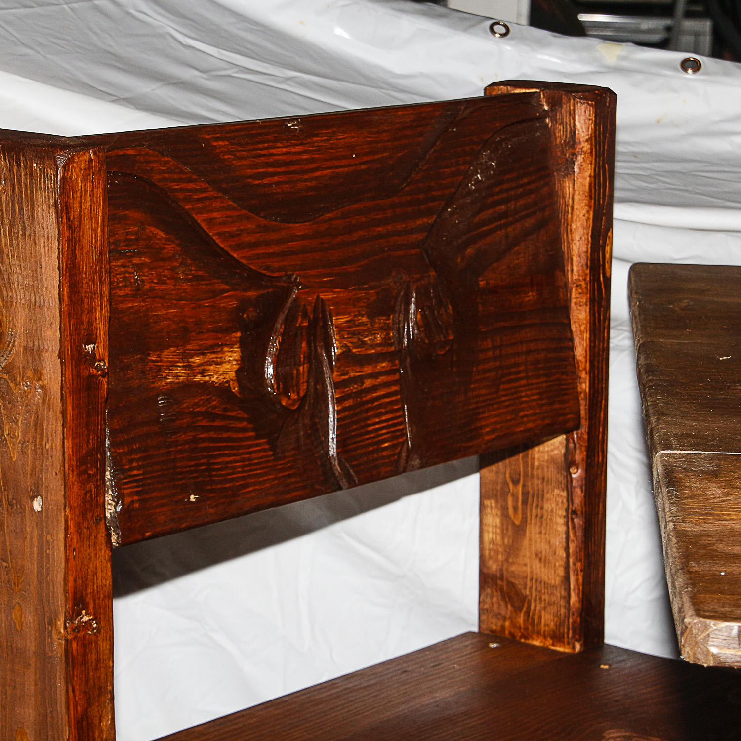 Rustic Wooden High Top Table with Chairs