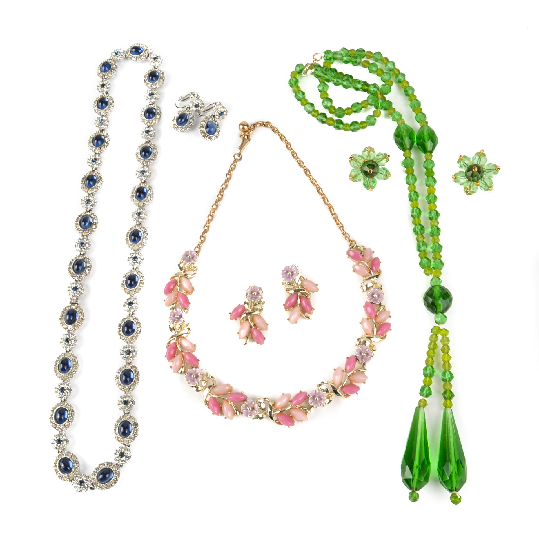 Three Vintage Necklace and Earring Sets