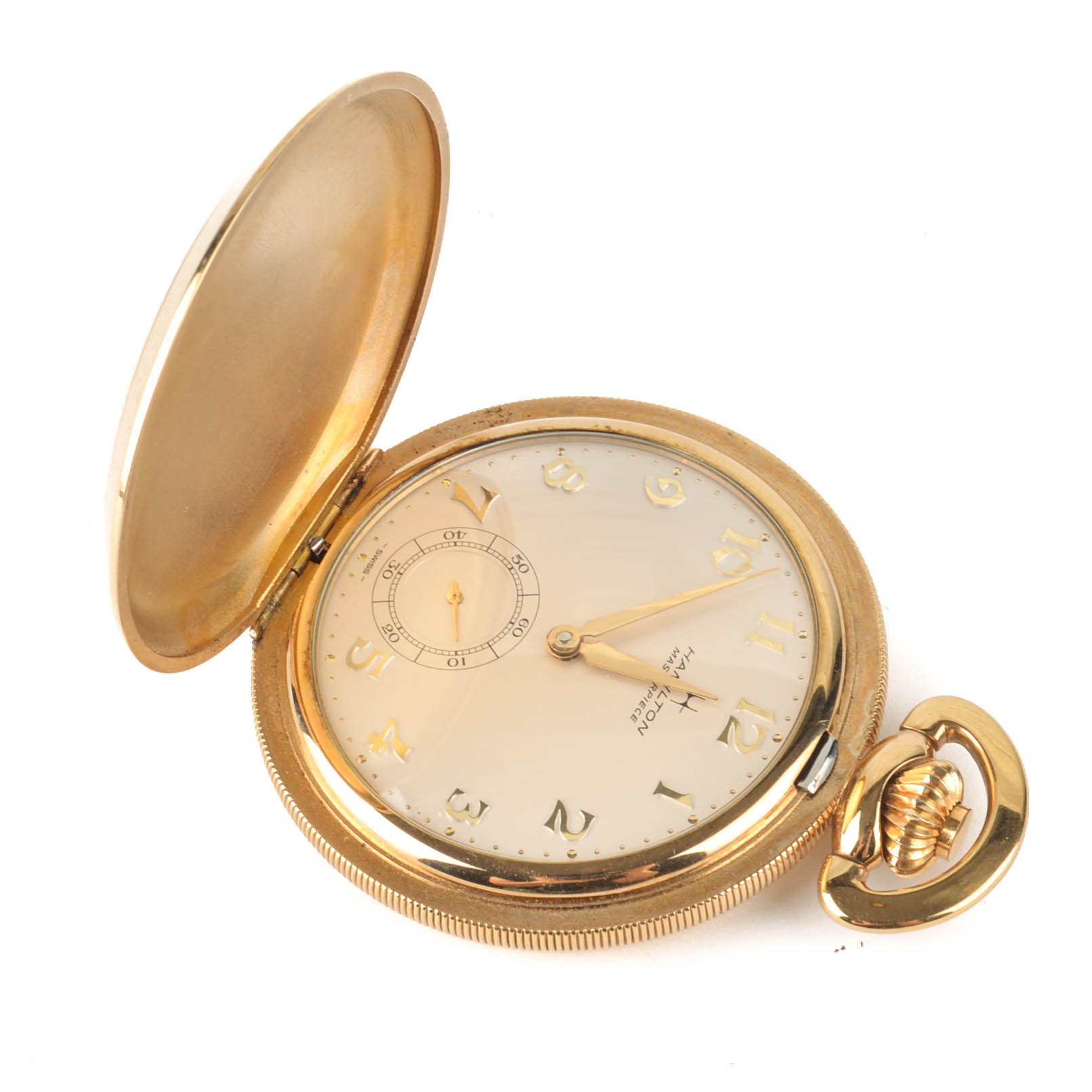 Hamilton Masterpiece Gold Plate Pocket Watch