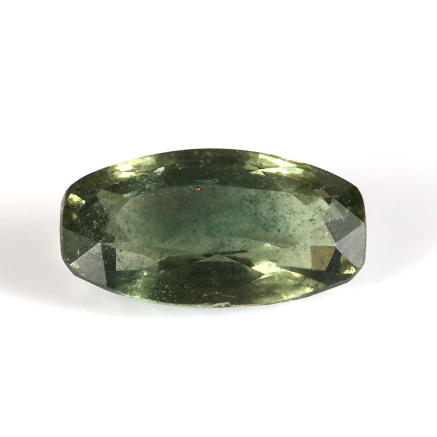 Loose 3.06 CT Green Sapphire with GIA Report