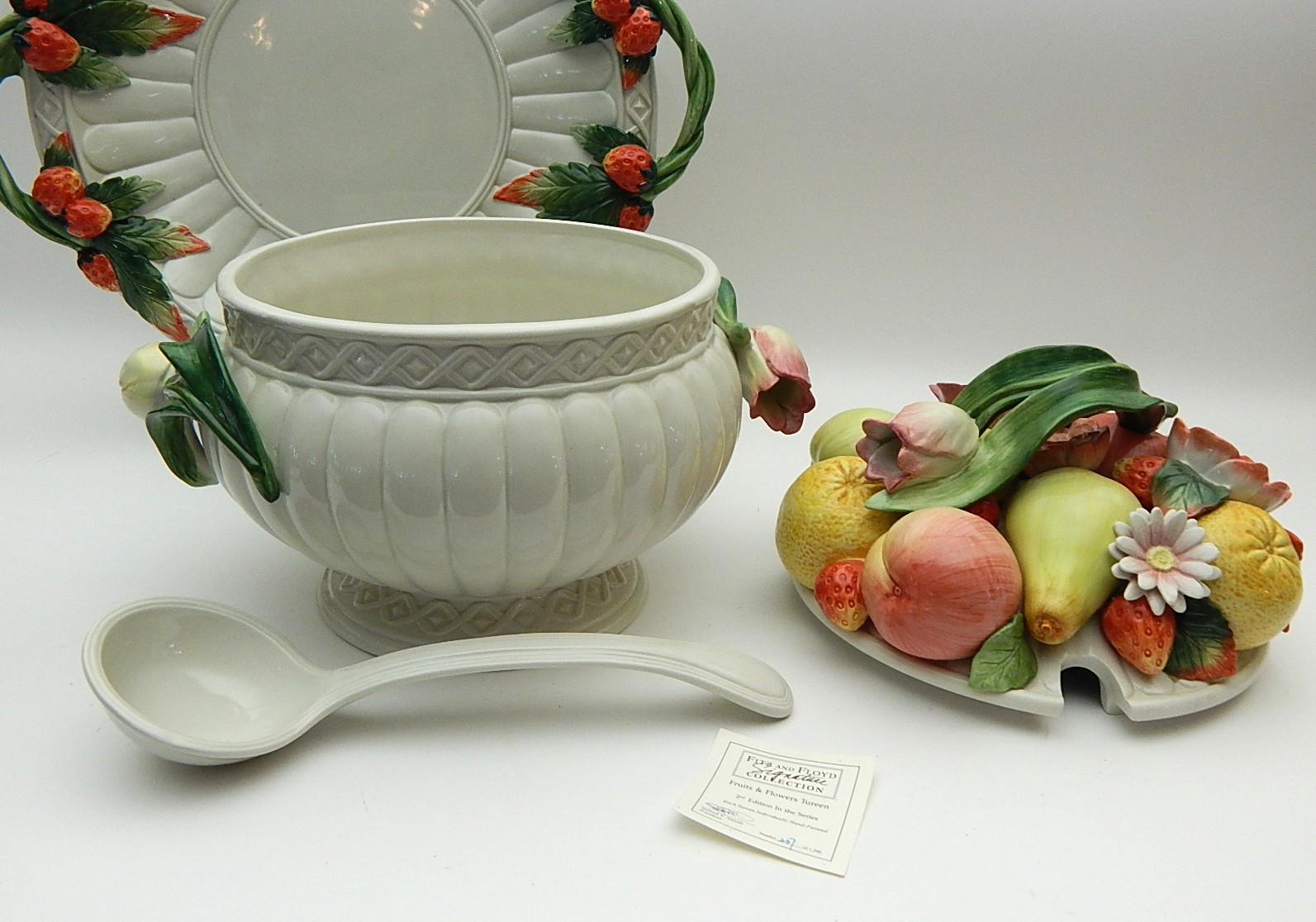 Large Fitz and Floyd "Fruits and Flowers" Tureen
