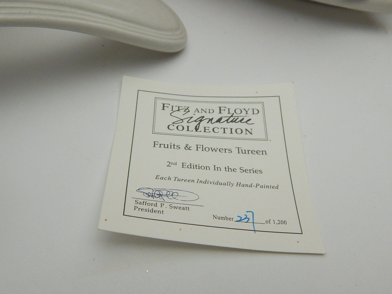 Large Fitz and Floyd "Fruits and Flowers" Tureen