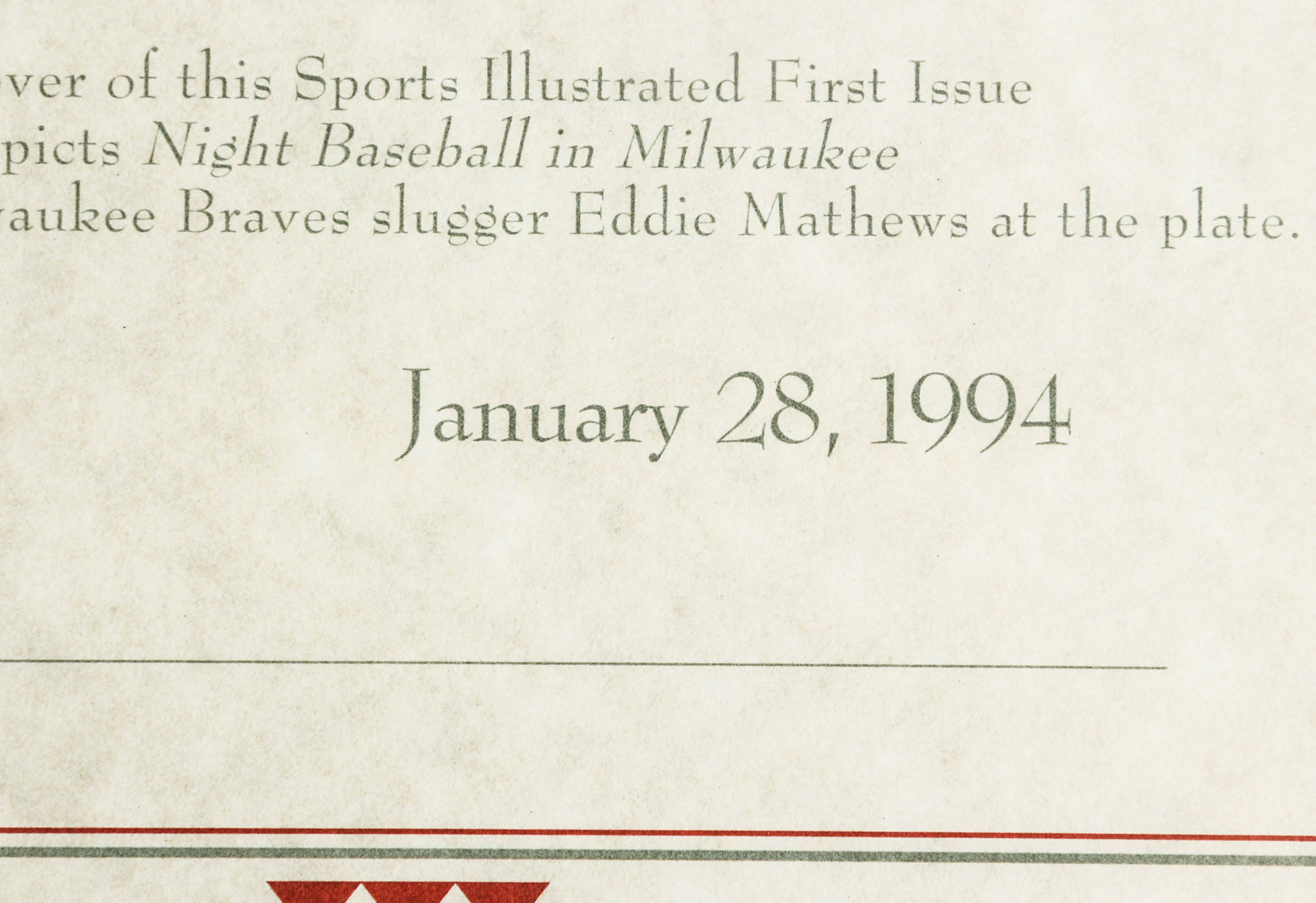 "Sports Illustrated" Magazine First Issue August 16, 1954