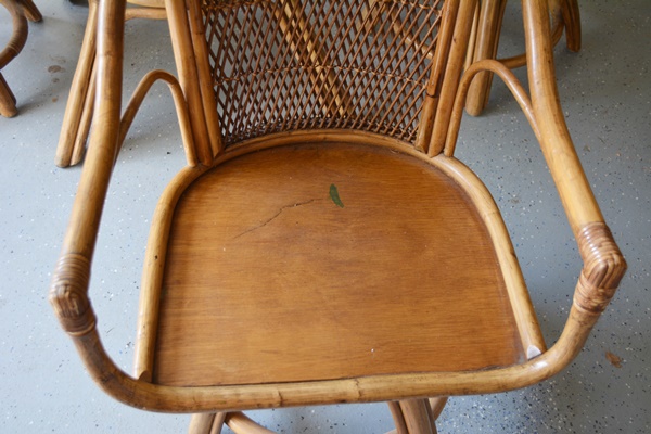 Bamboo Table and Four Chairs