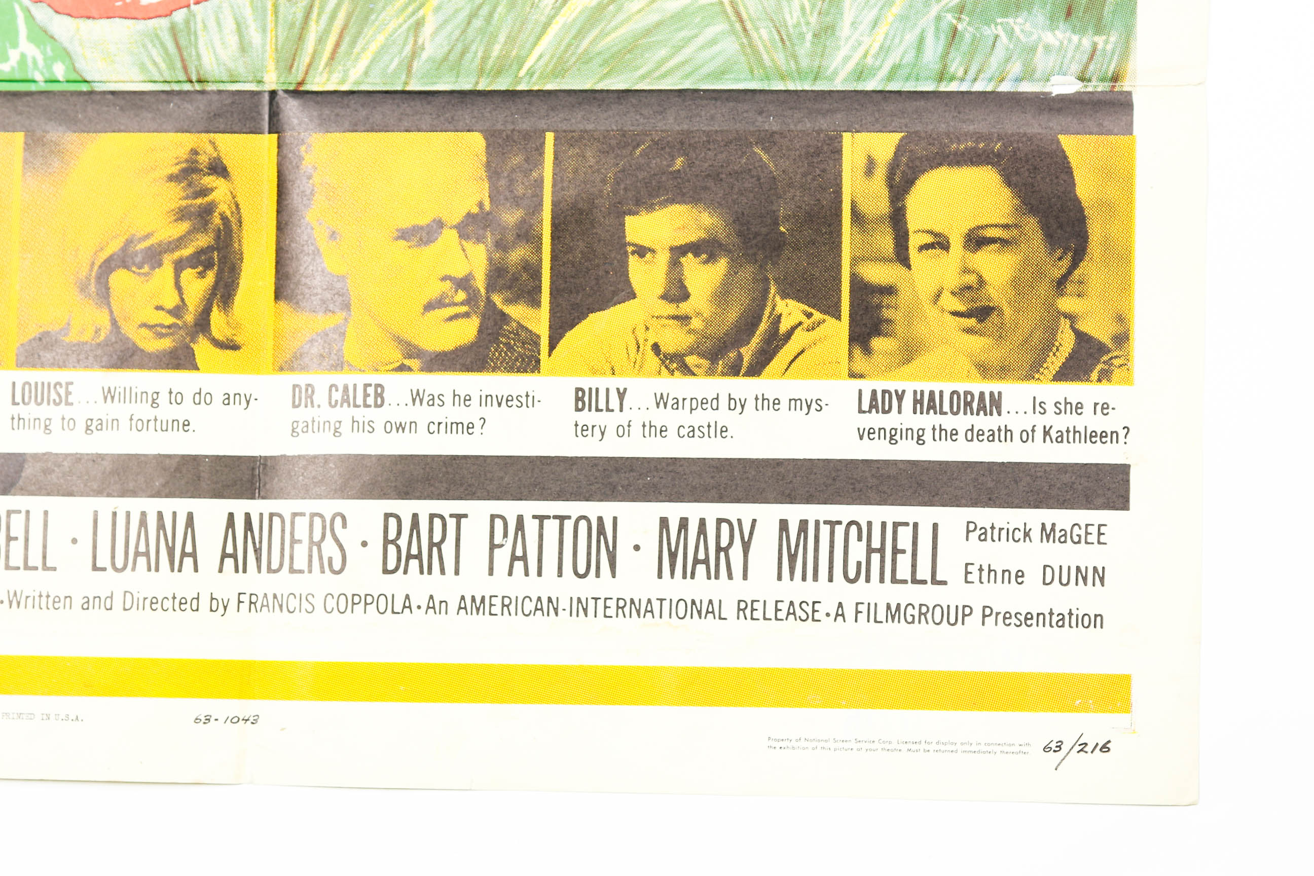 Vintage 1963 "Dementia 13" Movie Poster