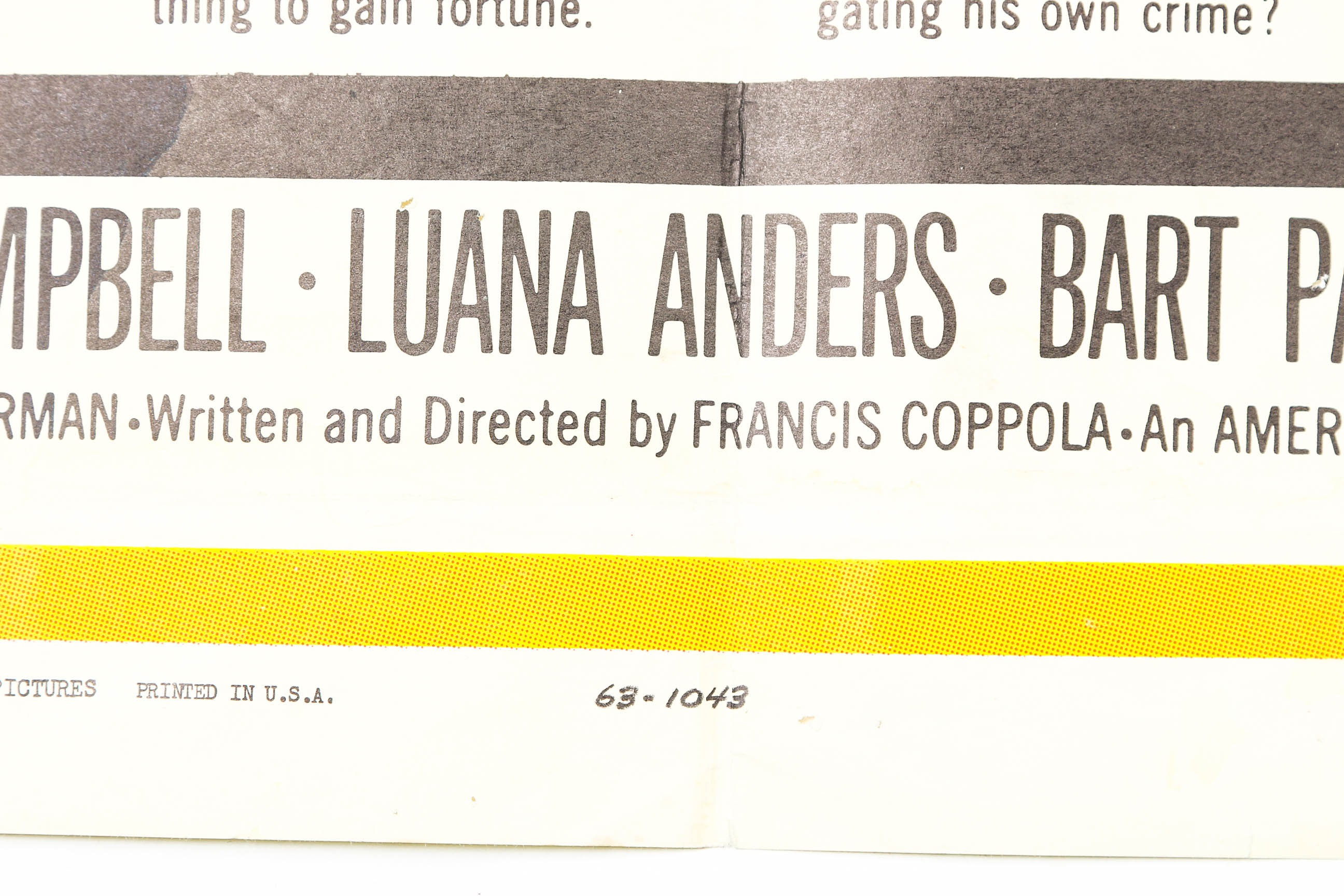 Vintage 1963 "Dementia 13" Movie Poster