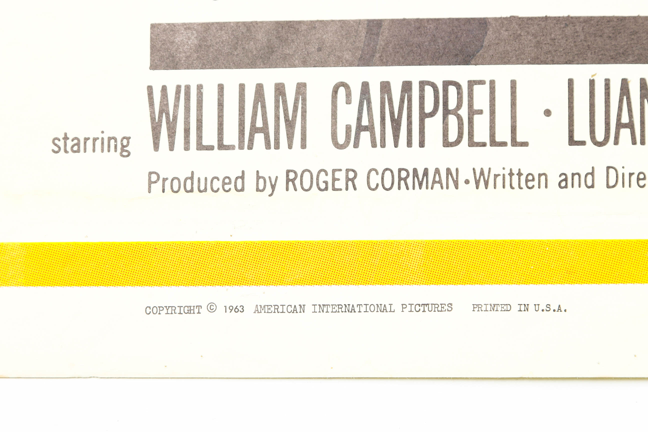 Vintage 1963 "Dementia 13" Movie Poster