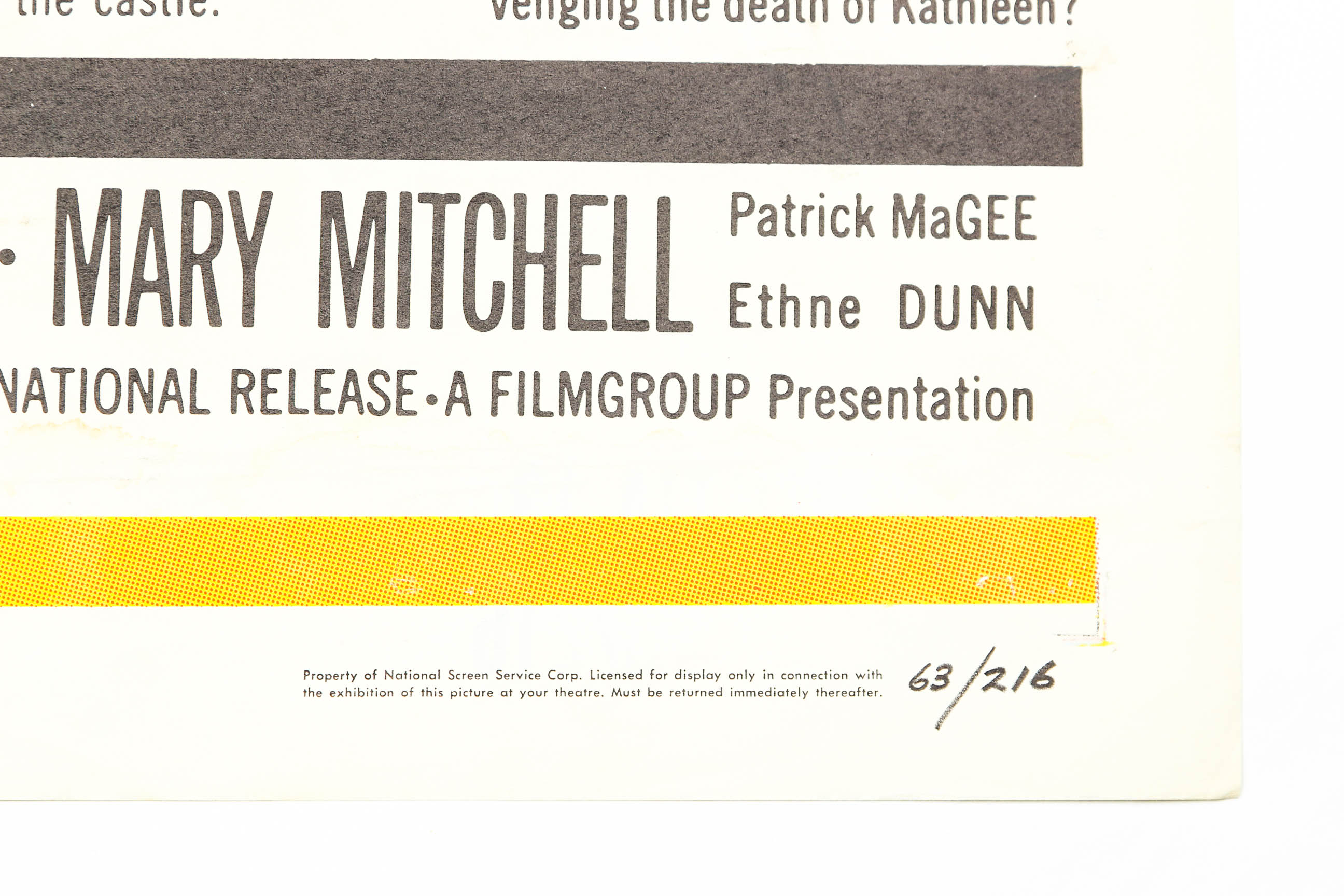 Vintage 1963 "Dementia 13" Movie Poster