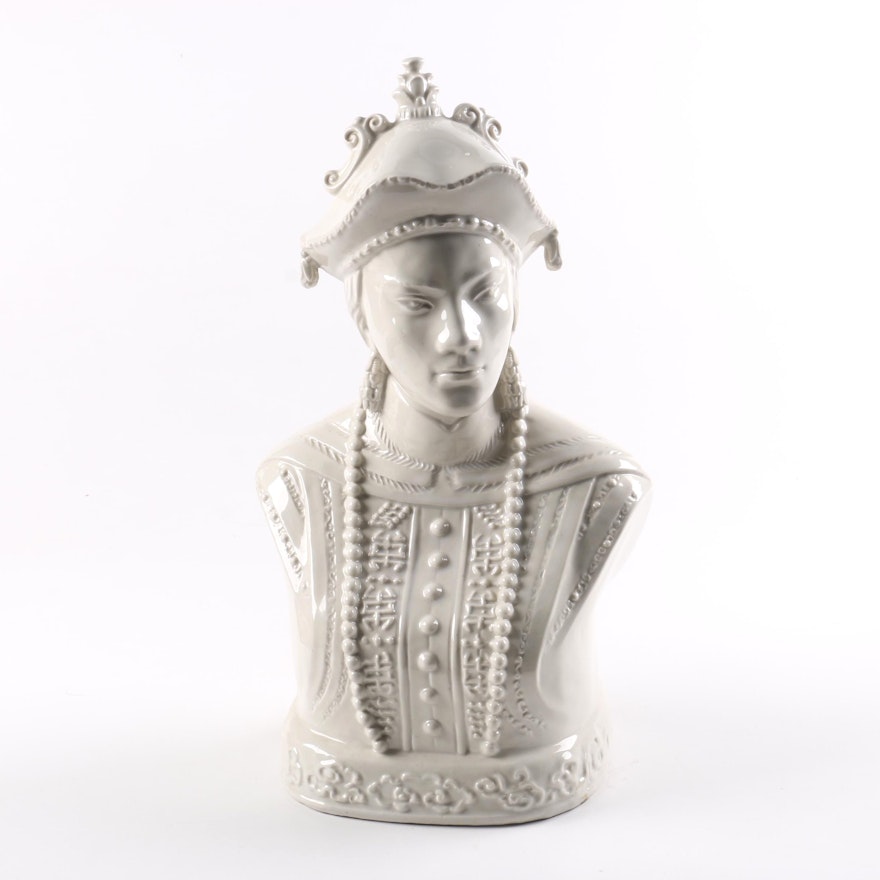 Chinese Empress Ceramic Bust