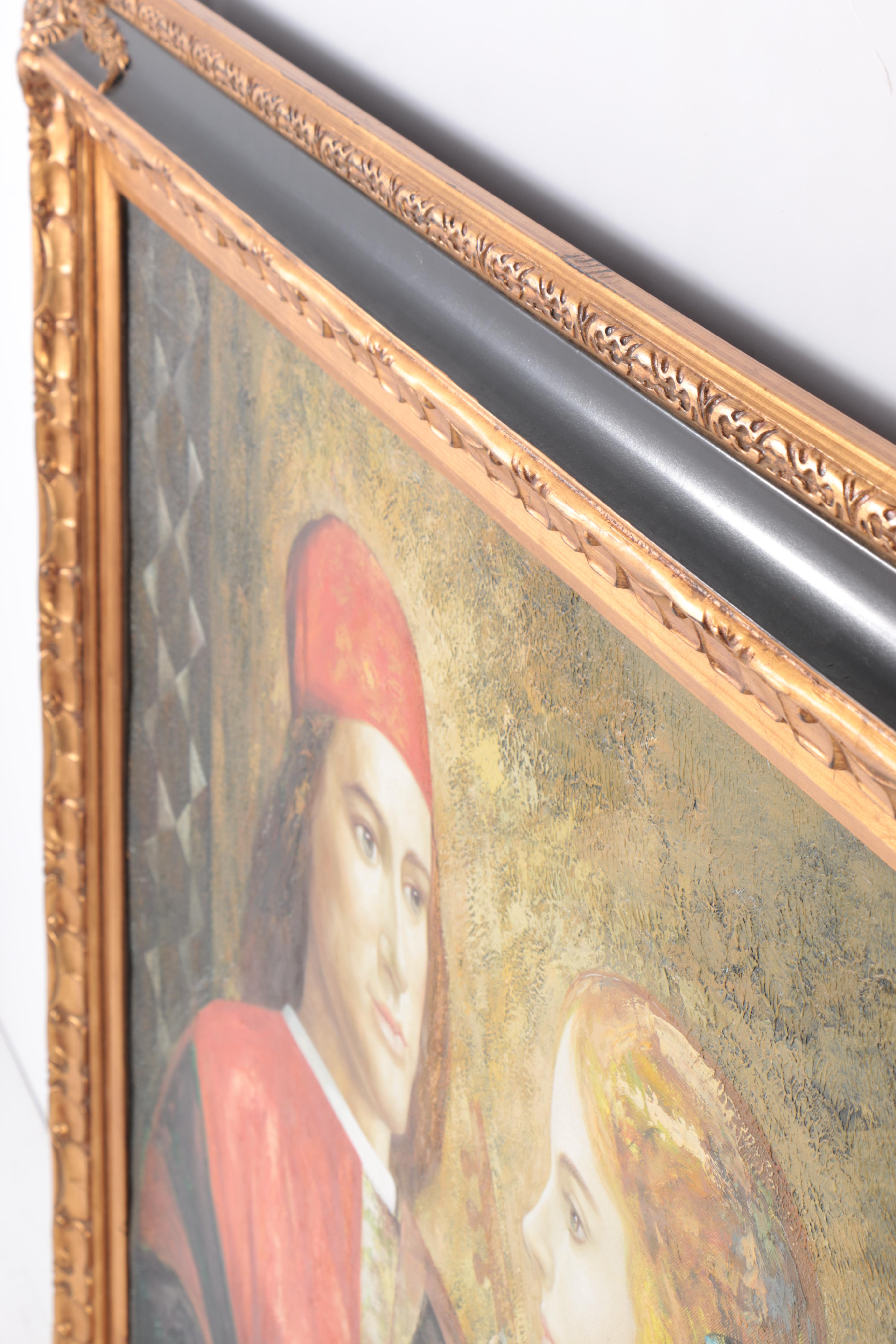 Oil Painting on Canvas of Elizabethan Era Couple