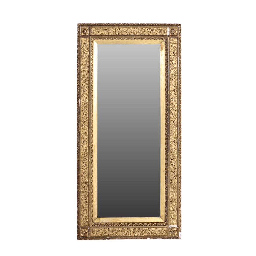Gold Tone Wooden Framed Mirror