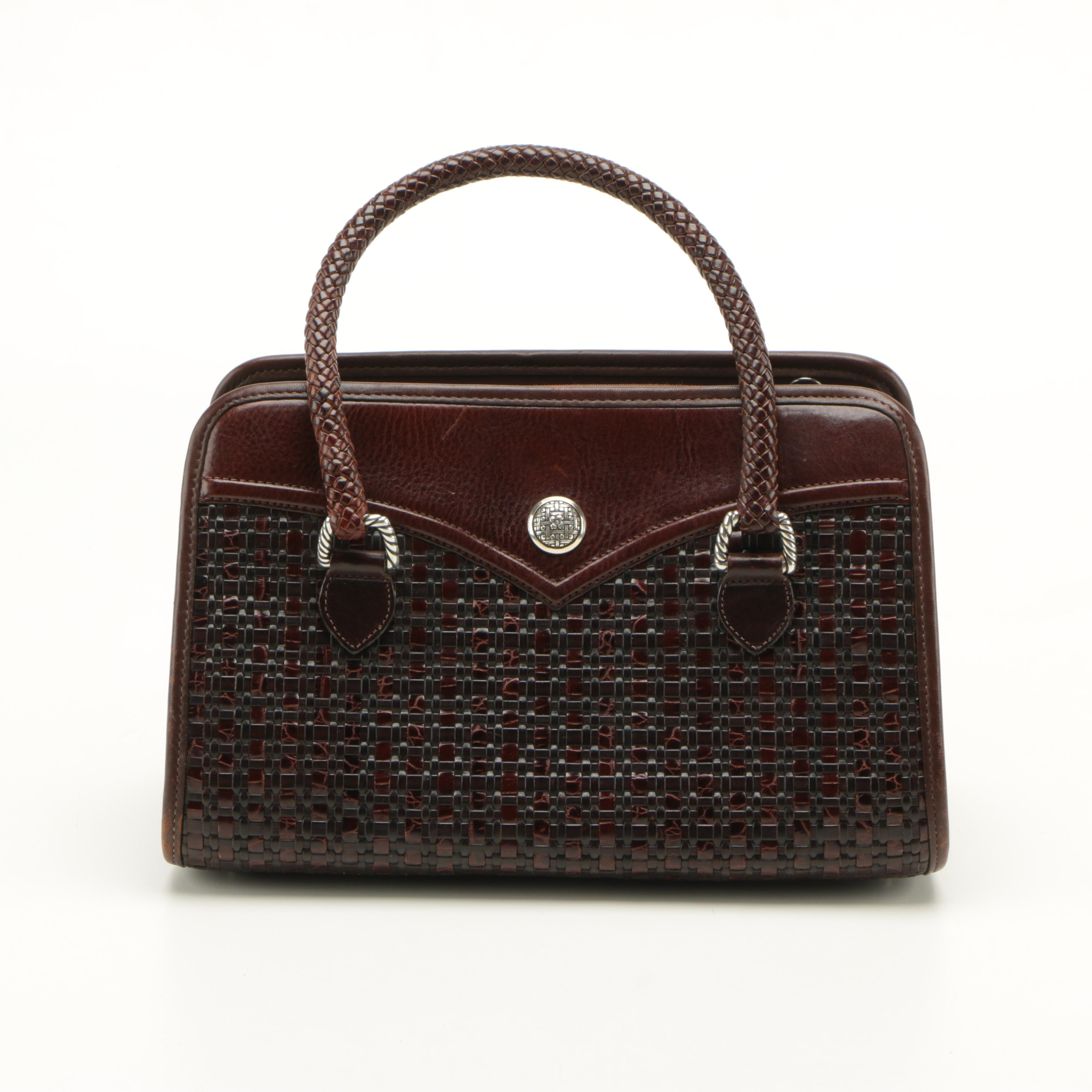 Brighton Woven Leather Handbag