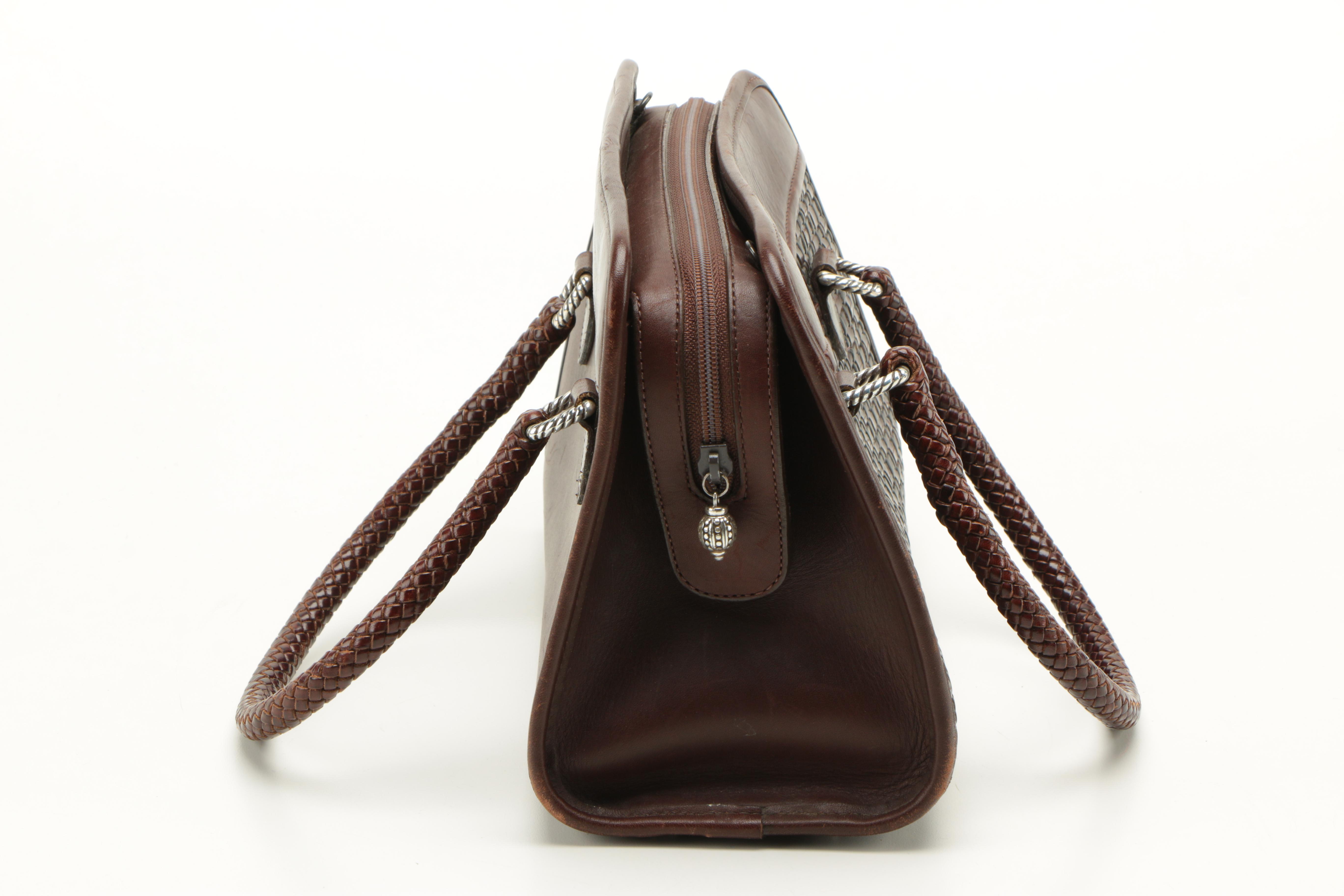 Brighton Woven Leather Handbag