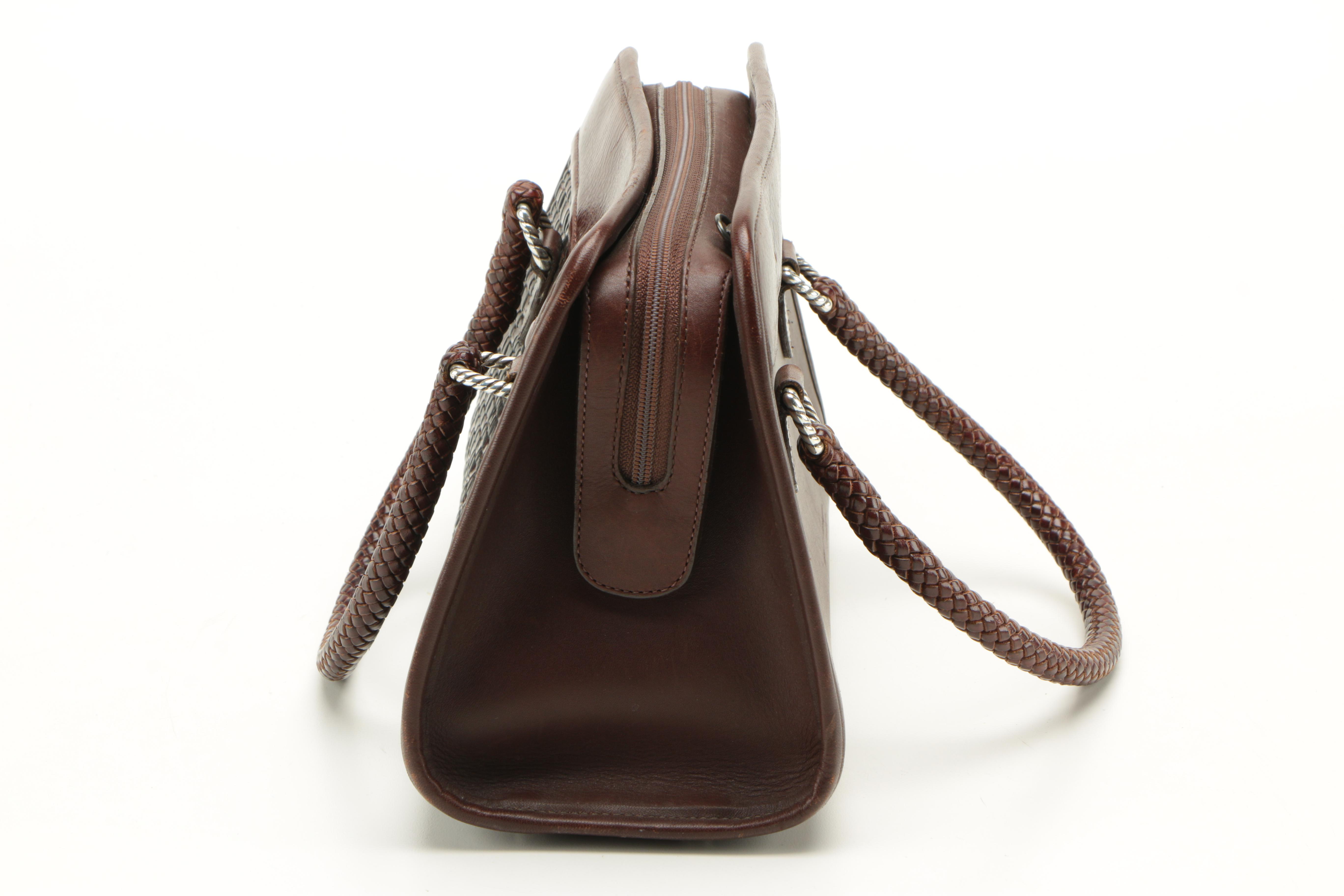 Brighton Woven Leather Handbag