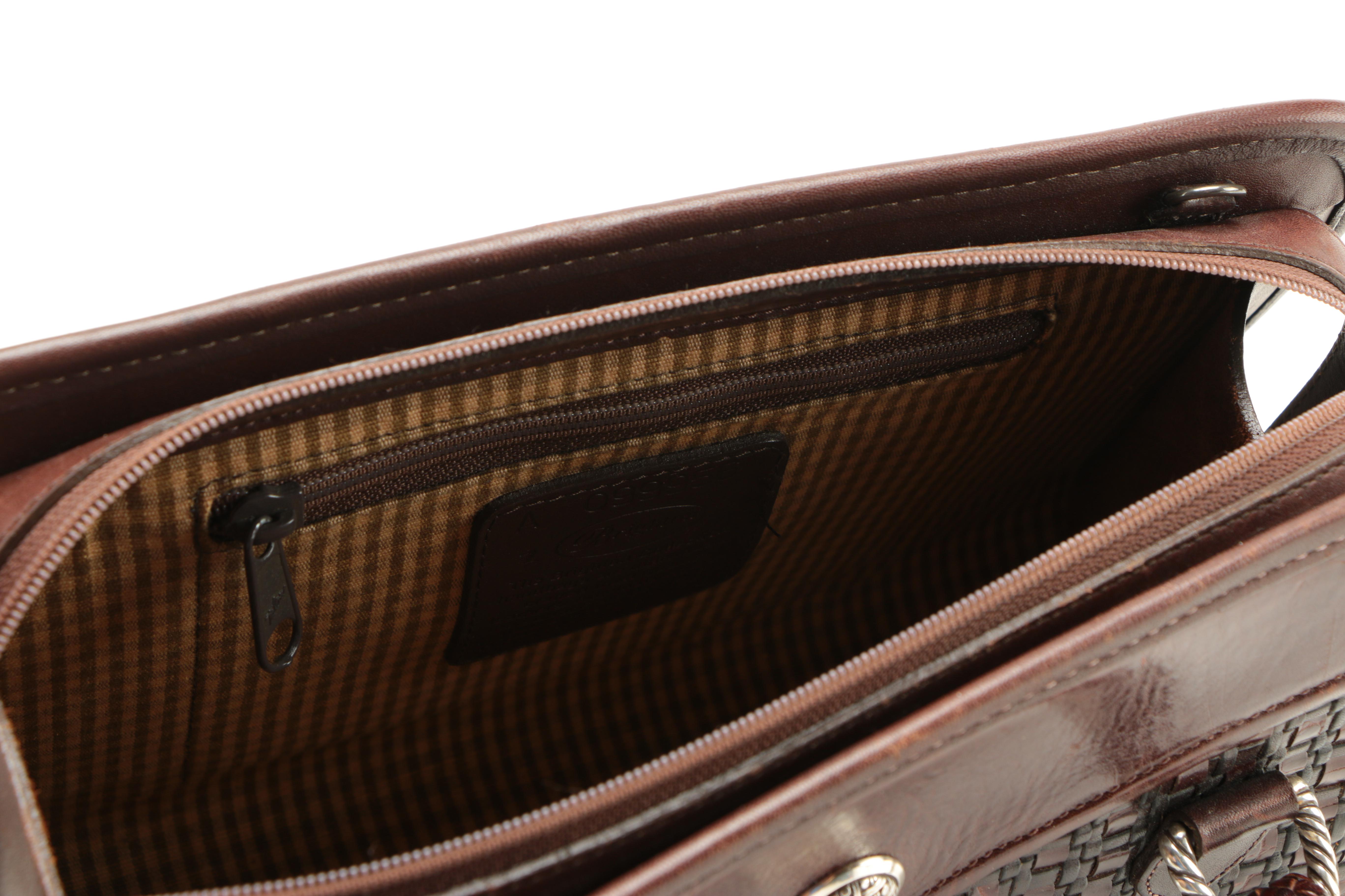 Brighton Woven Leather Handbag